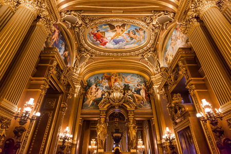 PARIS DECEMBER 22 An interior view of Palais Garnier Opera House in Paris is shown on DECEMBER 22 2012 in Paris. It was built from 1861 to 1875 for the Paris Opera house.のeditorial素材