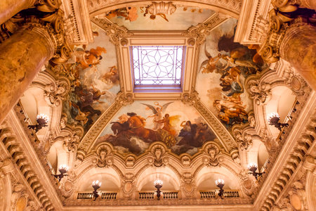 PARIS  DECEMBER 22 , An interior view of Opera de Paris, Palais Garnier, is shown on DECEMBER 22, 2012 in Paris. It was built from 1861 to 1875 for the Paris Opera house.のeditorial素材