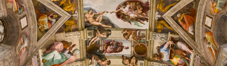 VATICAN CITY, VATICAN, JUNE 15, 2015 : interiors and architectural details of the Sistine chapel, june 15, 2015, in Vatican city, Vaticanのeditorial素材
