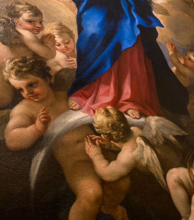 FLORENCE, ITALY, OCTOBER 28, 2015 : interiors and architectural details of Palazzo Pitti, october 28, 2015 in Florence, Italyのeditorial素材