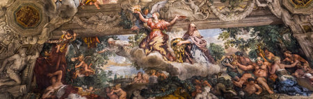 ROME, ITALY, JUNE 13, 2015 : Ceiling Fresco by Pierre de Cortone, Palazzo Barberini, june 13, 2015, in Rome, Italyのeditorial素材