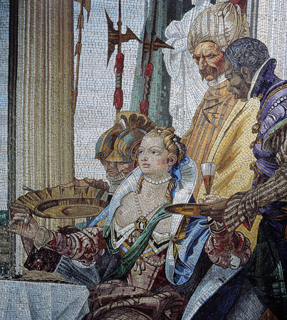 VENICE, ITALY, APRIL 01, 2015 :  mosaic in Palazzo Labia,  by anymous artist, april 01, 2015,  in  Venice, Italyのeditorial素材