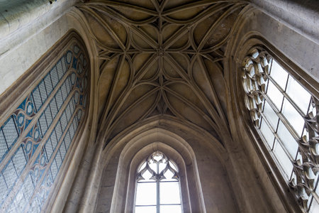 BEAUVAIS, FRANCE, APRIL 15,  2017 : interiors and details of Saint Peter cathedral, april 15, 2017, in  Beauvais, Franceのeditorial素材