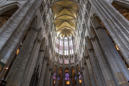 BEAUVAIS, FRANCE, APRIL 15,  2017 : interiors and details of Saint Peter cathedral, april 15, 2017, in  Beauvais, Franceのeditorial素材