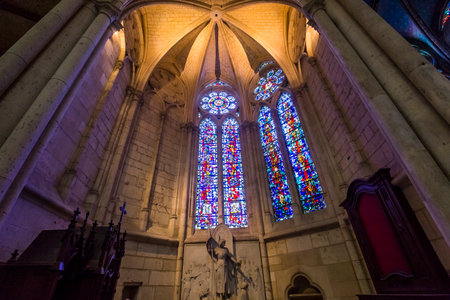 BEAUVAIS, FRANCE, APRIL 15,  2017 : interiors and details of Saint Peter cathedral, april 15, 2017, in  Beauvais, Franceのeditorial素材