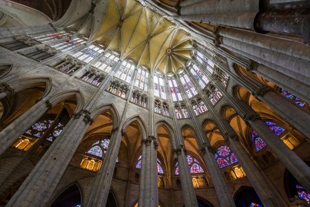 BEAUVAIS, FRANCE, APRIL 15,  2017 : interiors and details of Saint Peter cathedral, april 15, 2017, in  Beauvais, Franceのeditorial素材