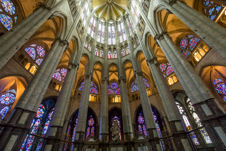 BEAUVAIS, FRANCE, APRIL 15,  2017 : interiors and details of Saint Peter cathedral, april 15, 2017, in  Beauvais, Franceのeditorial素材