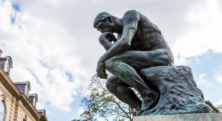 PARIS, FRANCE, APRIL 23, 2017 : exteriors, sculptures and gardens of the Rodin museum, april 23, 2017, in  Paris, Franceのeditorial素材