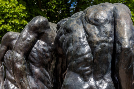 PARIS, FRANCE, APRIL 23, 2017 : exteriors, sculptures and gardens of the Rodin museum, april 23, 2017, in  Paris, Franceのeditorial素材