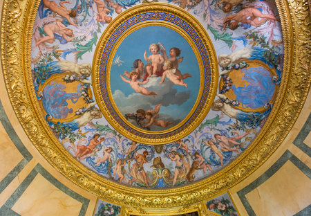 MAINCY, FRANCE, MARCH 30, 2017 : interiors and details of Vaux le vicomte castle, march 30, 2017, in Maincy, Franceのeditorial素材