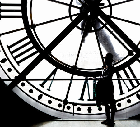 PARIS, FRANCE, MARCH 31, 2017 : clockwork details of the Orsay museum, march 31, 2017, in Paris, Franceのeditorial素材