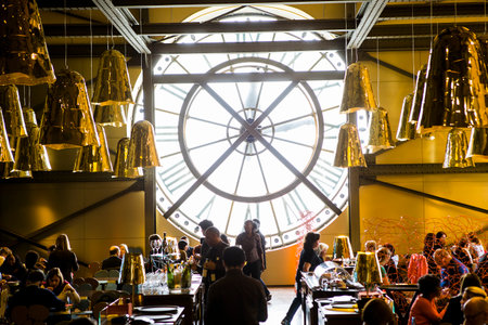 PARIS, FRANCE, MARCH 31, 2017 : clockwork details of the Orsay museum, march 31, 2017, in Paris, Franceのeditorial素材