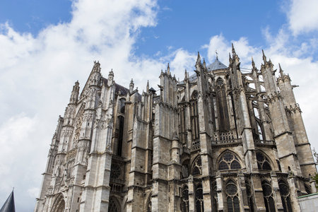 BEAUVAIS, FRANCE, APRIL 15,  2017 : exteriors and details of Saint Peter cathedral, april 15, 2017, in  Beauvais, Franceのeditorial素材