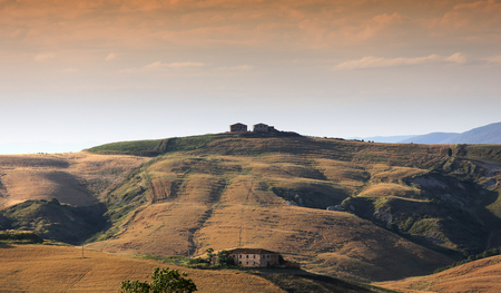scenic landscapes of Crete Senesi, siena, tuscany, italyの写真素材