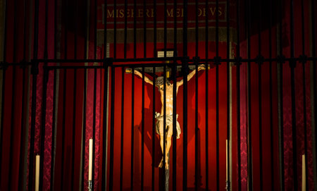 SEVILLE, ANDALUSIA, SPAIN, MAY, 23, 2017 : interiors and details of Seville cathedral, may 23, 2017, in Seville, andalusia, spainのeditorial素材