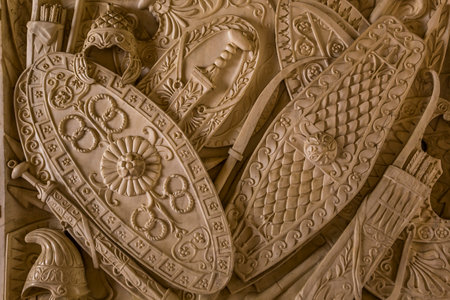 SEVILLE, ANDALUSIA, SPAIN, MAY 24, 2017 : interiors and details of Casa de Pilatos, may 24, 2017, in Seville, andalusia, spainのeditorial素材