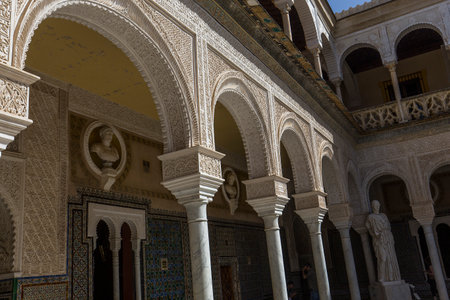 SEVILLE, ANDALUSIA, SPAIN, MAY 24, 2017 : interiors and details of Casa de Pilatos, may 24, 2017, in Seville, andalusia, spainのeditorial素材