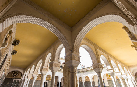 SEVILLE, ANDALUSIA, SPAIN, MAY 24, 2017 : interiors and details of Casa de Pilatos, may 24, 2017, in Seville, andalusia, spainのeditorial素材