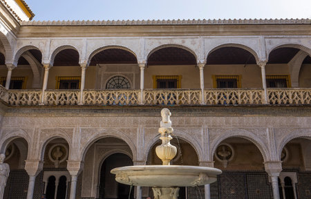 SEVILLE, ANDALUSIA, SPAIN, MAY 24, 2017 : interiors and details of Casa de Pilatos, may 24, 2017, in Seville, andalusia, spainのeditorial素材