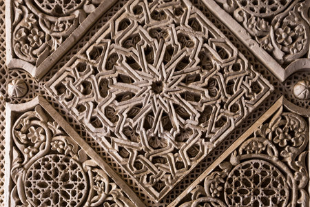 SEVILLE, ANDALUSIA, SPAIN, MAY 24, 2017 : ceramic azulejos wall decor in Casa de Pilatos, may 24, 2017, in Seville, andalusia, spainのeditorial素材