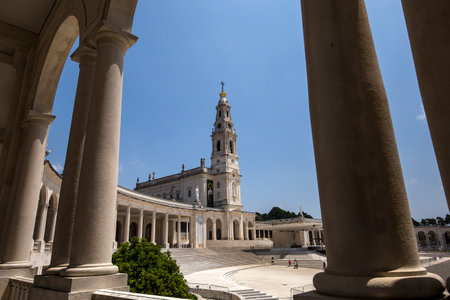 FATIMA, PORTUGAL, JUNE, 21, 2017 : on the esplanade  of  sanctuary of our lady of Fatima, june 21, 2017, in Fatima, Portugalのeditorial素材