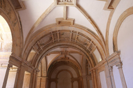 TOMAR, PORTUGAL, JUNE, 23, 2017 : architectural details of  Convent of Christ, june 23, 2017, in Tomar, Portugalのeditorial素材