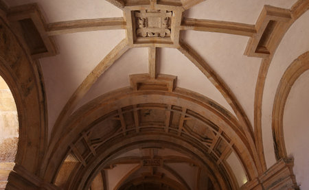 TOMAR, PORTUGAL, JUNE, 23, 2017 : architectural details of  Convent of Christ, june 23, 2017, in Tomar, Portugalのeditorial素材
