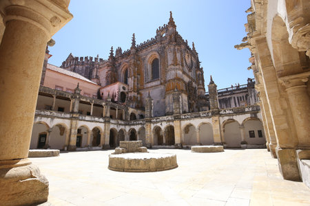 TOMAR, PORTUGAL, JUNE, 23, 2017 : architectural details of  Convent of Christ, june 23, 2017, in Tomar, Portugalのeditorial素材