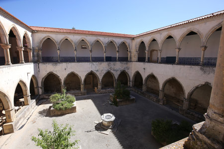 TOMAR, PORTUGAL, JUNE, 23, 2017 : architectural details of  Convent of Christ, june 23, 2017, in Tomar, Portugalのeditorial素材