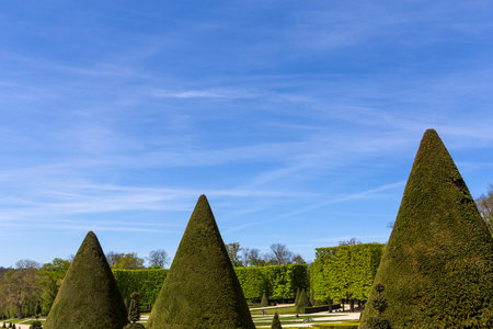 SCEAUX, FRANCE, APRIL 12, 2017 : gardens of chateau de Sceaux, in the park, april 12, 2017, in Sceaux, Franceのeditorial素材