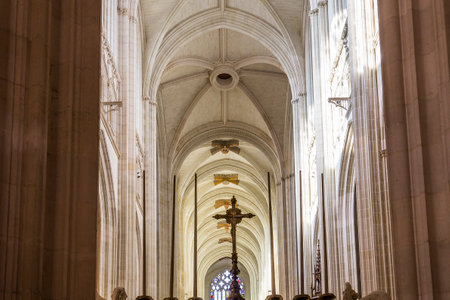 NANTES, FRANCE, OCTOBER 29, 2016 : architectural details of saint paul saint peter cathedral, october 29, 2016, in Nantes, Franceのeditorial素材