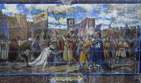 SEVILLE, ANDALUSIA, SPAIN, MAY 23, 2017 : ceramic azulejos in plaza de Espana, may 23, 2017, in Seville, andalusia, spainのeditorial素材