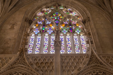 BATALHA, PORTUGAL, JUNE, 20, 2017 : architectural details of  Batalha monastery, june 20, 2017, in Batalha, Portugalのeditorial素材