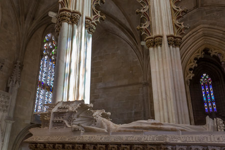 BATALHA, PORTUGAL, JUNE, 20, 2017 : architectural details of  Batalha monastery, june 20, 2017, in Batalha, Portugalのeditorial素材