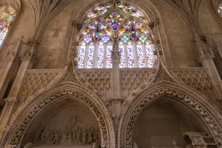 BATALHA, PORTUGAL, JUNE, 20, 2017 : architectural details of  Batalha monastery, june 20, 2017, in Batalha, Portugalのeditorial素材