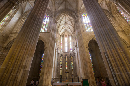 BATALHA, PORTUGAL, JUNE, 20, 2017 : architectural details of  Batalha monastery, june 20, 2017, in Batalha, Portugalのeditorial素材