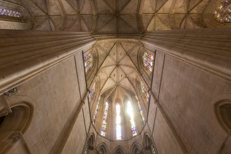 BATALHA, PORTUGAL, JUNE, 20, 2017 : architectural details of  Batalha monastery, june 20, 2017, in Batalha, Portugalのeditorial素材
