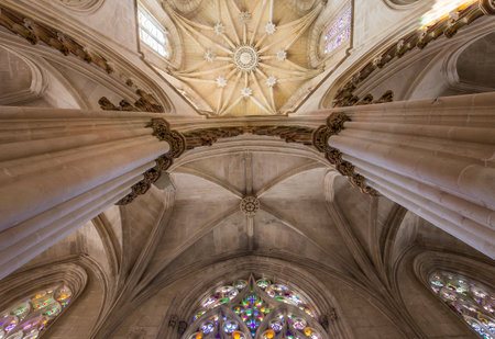 BATALHA, PORTUGAL, JUNE, 20, 2017 : architectural details of  Batalha monastery, june 20, 2017, in Batalha, Portugalのeditorial素材