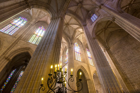 BATALHA, PORTUGAL, JUNE, 20, 2017 : architectural details of  Batalha monastery, june 20, 2017, in Batalha, Portugalのeditorial素材