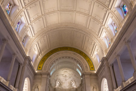FATIMA, PORTUGAL, JUNE, 21, 2017 : interiors and details of  sanctuary of our lady of Fatima, june 21, 2017, in Fatima, Portugalのeditorial素材