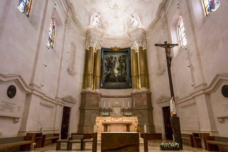 FATIMA, PORTUGAL, JUNE, 21, 2017 : interiors and details of  sanctuary of our lady of Fatima, june 21, 2017, in Fatima, Portugalのeditorial素材
