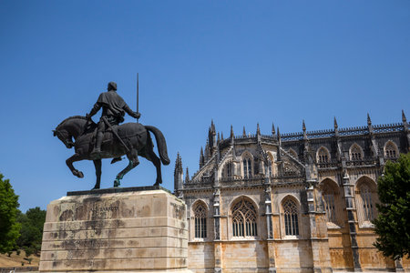 BATALHA, PORTUGAL, JUNE, 20, 2017 : architectural details of  Batalha monastery, june 20, 2017, in Batalha, Portugalのeditorial素材