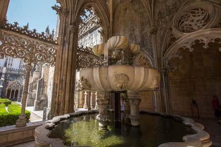 BATALHA, PORTUGAL, JUNE, 20, 2017 : architectural details of  Batalha monastery, june 20, 2017, in Batalha, Portugalのeditorial素材