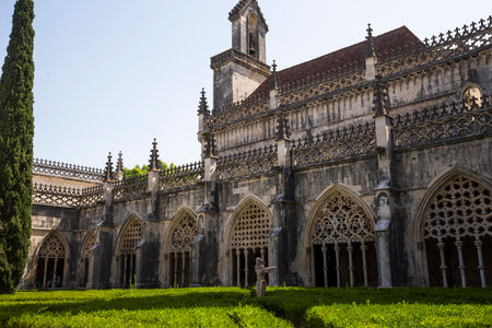 BATALHA, PORTUGAL, JUNE, 20, 2017 : architectural details of  Batalha monastery, june 20, 2017, in Batalha, Portugalのeditorial素材
