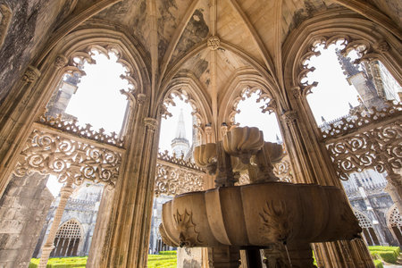 BATALHA, PORTUGAL, JUNE, 20, 2017 : architectural details of  Batalha monastery, june 20, 2017, in Batalha, Portugalのeditorial素材