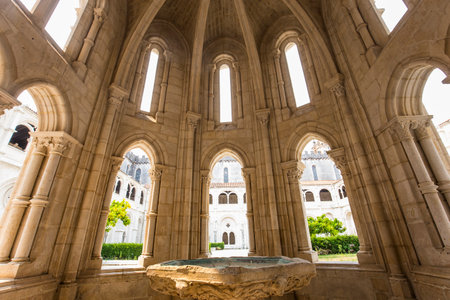 ALCOBACA, PORTUGAL, JUNE, 18, 2017 : interiors and architectural details of  Alcobaca monastery, june 18, 2017, in alcobaca, Portugalのeditorial素材