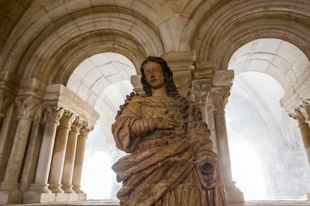 ALCOBACA, PORTUGAL, JUNE, 18, 2017 : interiors and architectural details of  Alcobaca monastery, june 18, 2017, in alcobaca, Portugalのeditorial素材