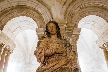 ALCOBACA, PORTUGAL, JUNE, 18, 2017 : interiors and architectural details of  Alcobaca monastery, june 18, 2017, in alcobaca, Portugalのeditorial素材