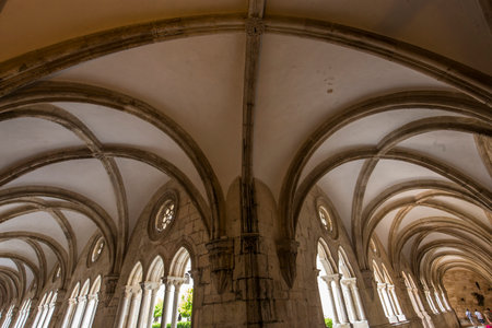 ALCOBACA, PORTUGAL, JUNE, 18, 2017 : interiors and architectural details of  Alcobaca monastery, june 18, 2017, in alcobaca, Portugalのeditorial素材