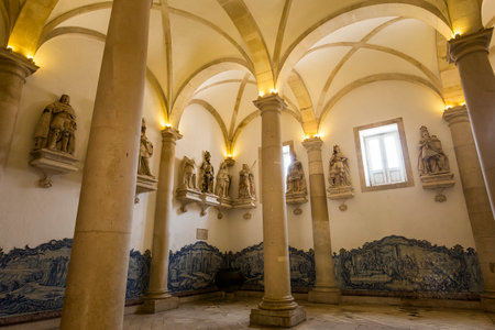 ALCOBACA, PORTUGAL, JUNE, 18, 2017 : interiors and architectural details of  Alcobaca monastery, june 18, 2017, in alcobaca, Portugalのeditorial素材